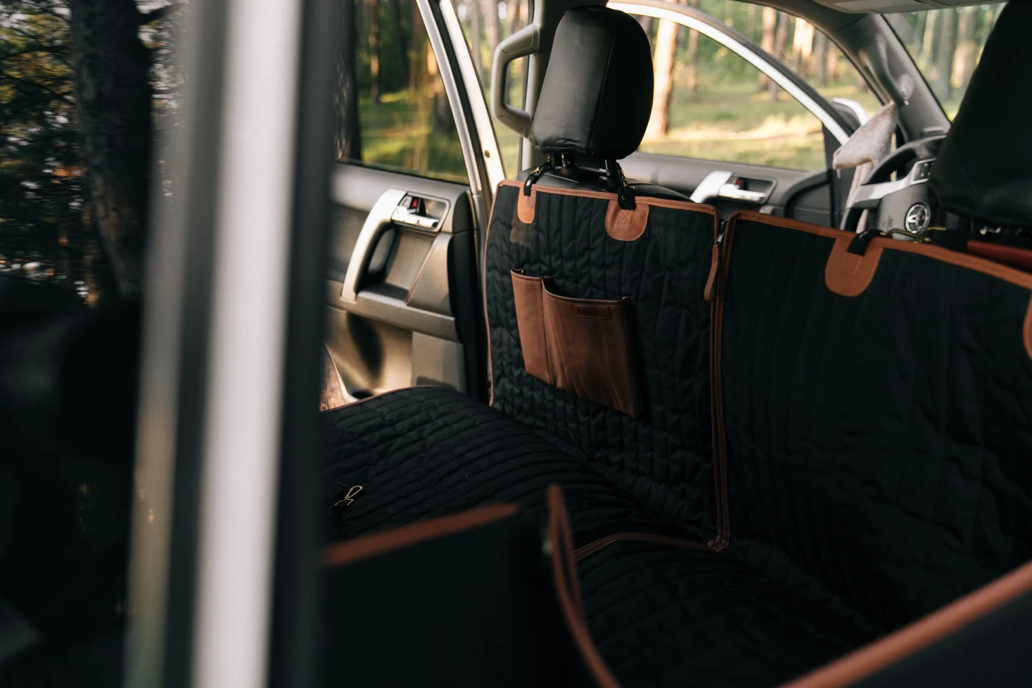 Toyota Camry back seat cover for Miniature American Shepherds