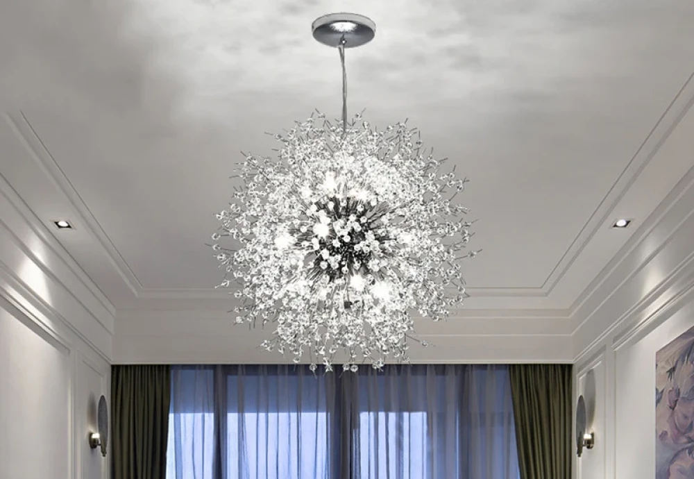 ceiling mount crystal chandelier