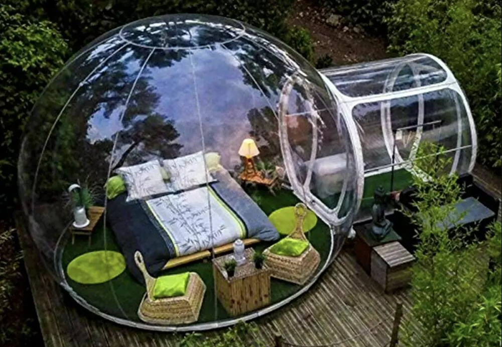 glamping bubble tent near me