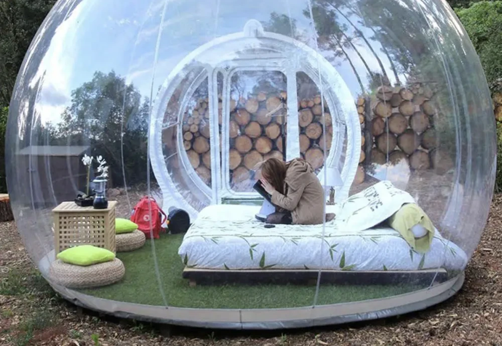 stay in a bubble tent